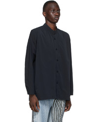 Homme Plissé Issey Miyake Navy Stretch Shirt