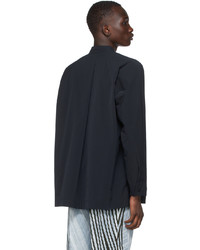 Homme Plissé Issey Miyake Navy Stretch Shirt