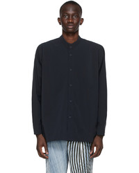 Homme Plissé Issey Miyake Navy Stretch Shirt