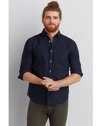 American Eagle Outfitters O Solid Button Down Shirt