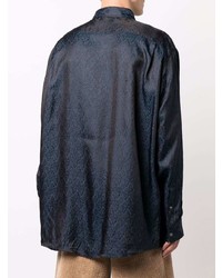 Acne Studios Patterned Jacquard Long Sleeve Shirt