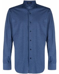 Deperlu Pointed Collar Cotton Shirt