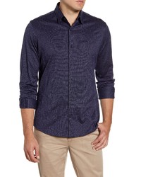 Nordstrom Men's Shop Regular Fit Jacquard Button Up Knit Shirt