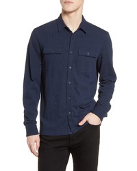 French Connection Regular Fit Jersey Cotton Button Up Shirt