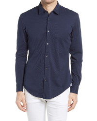 BOSS Ronni Slim Fit Microstripe Button Up Shirt