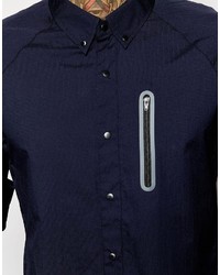 Asos Shirt In Long Sleeve With Heat Seal Pocket