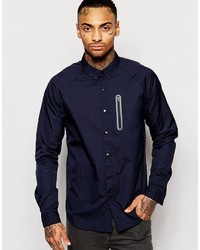 Asos Shirt In Long Sleeve With Heat Seal Pocket