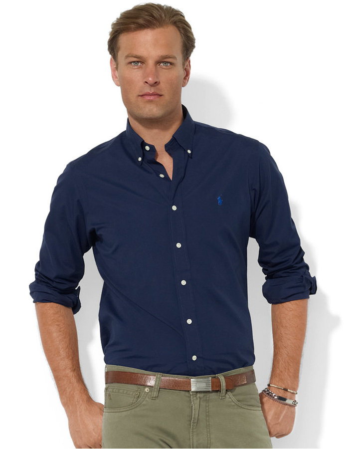 dark blue ralph lauren shirt
