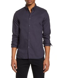 French Connection Slim Fit Dobby Button Up Shirt