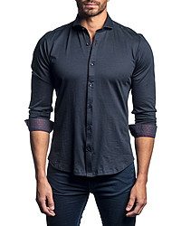 Jared Lang Slim Fit Solid Button Up Sport Shirt