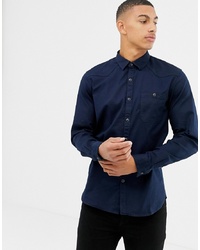 Tom Tailor Slim Fit Utility Shirt With Pockets In Black