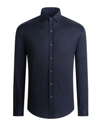 Bugatchi Solid Knit Button Up Shirt