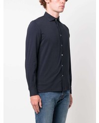 Fedeli Spread Collar Button Up Shirt