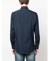Canali Spread Collar Cotton Blend Shirt