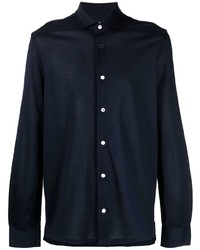 Barba Spread Collar Cotton Shirt