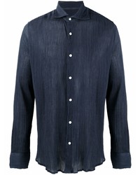 Deperlu Spread Collar Long Sleeve Shirt