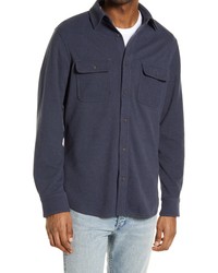 Treasure & Bond Trim Fit Stretch Overshirt In Navy India Ink At Nordstrom
