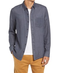 Treasure & Bond Trim Fit Washed Shirt In Navy India Ink At Nordstrom