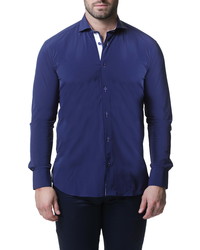 Maceoo Wall Street Regular Fit Solid Button Up Shirt