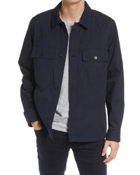Nn07 Wilas Stretch Organic Cotton Button Up Shirt In Navy Blue At Nordstrom