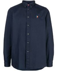 PS Paul Smith Zebra Embroidered Button Up Shirt