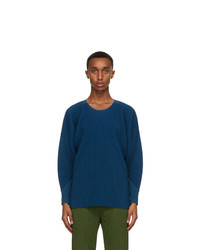 Homme Plissé Issey Miyake Blue Monthly Colors September Long Sleeve T Shirt
