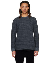 Vince Blue Thermal Long Sleeve T Shirt