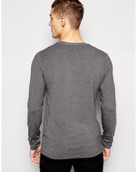 Asos Brand Muscle Fit Long Sleeve T Shirt With V Neck 2 Pack Save 19%