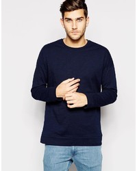 Asos Brand Oversized Long Sleeve T Shirt In Slub Jersey