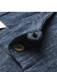 Oliver Spencer Button Detailed Mlange Cotton T Shirt