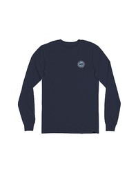 Quiksilver Circle Game Long Sleeve Graphic Tee In Navy Blazer At Nordstrom