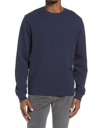 Frame Cotton Duofold Long Sleeve Cotton T Shirt In Navy At Nordstrom