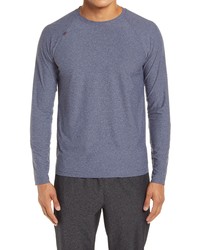 Rhone Crew Neck Long Sleeve T Shirt In Midnight Heather At Nordstrom
