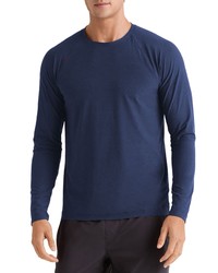 Rhone Crew Neck Long Sleeve T Shirt In Navy At Nordstrom
