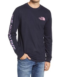 The North Face Half Dome Logo Long Sleeve Cotton Graphic Tee