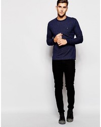 Selected Homme Pin Dot Long Sleeve Top With Pocket