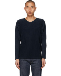 Homme Plissé Issey Miyake Indigo Monthly Color February Long Sleeve T Shirt