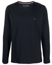 Tommy Hilfiger Logo Embroidered Long Sleeve T Shirt