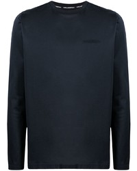 Karl Lagerfeld Logo Embroidered Long Sleeve Top