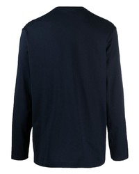 Paul & Shark Logo Print Long Sleeve T Shirt