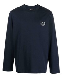 A.P.C. Long Sleeve Logo T Shirt