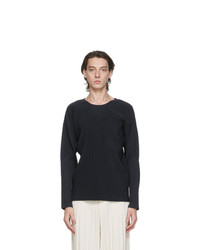 Homme Plissé Issey Miyake Navy Basics Long Sleeve T Shirt