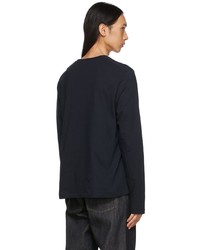 Jil Sander Navy Cashmere Jersey Long Sleeve T Shirt