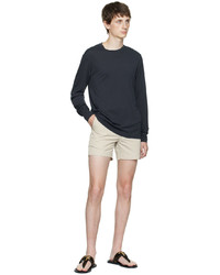 Tom Ford Navy Embroidered Long Sleeve T Shirt