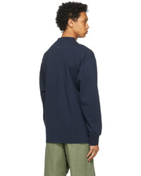 Mhl By Margaret Howell Navy Gym Long Sleeve T Shirt