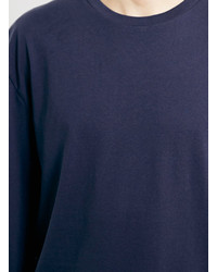 Topman Navy Longer Length Fit Long Sleeve T Shirt