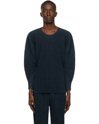 Homme Plissé Issey Miyake Navy October Long Sleeve T Shirt