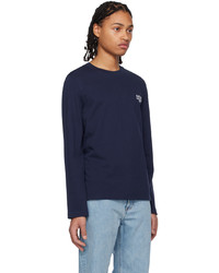 A.P.C. Navy Oliver Long Sleeve T Shirt