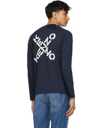 Kenzo Navy Slim Fit Sport Long Sleeve T Shirt
