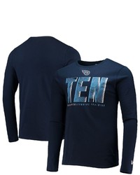 New Era Navy Tennessee Titans Combine Authentic Static Abbreviation Long Sleeve T Shirt At Nordstrom